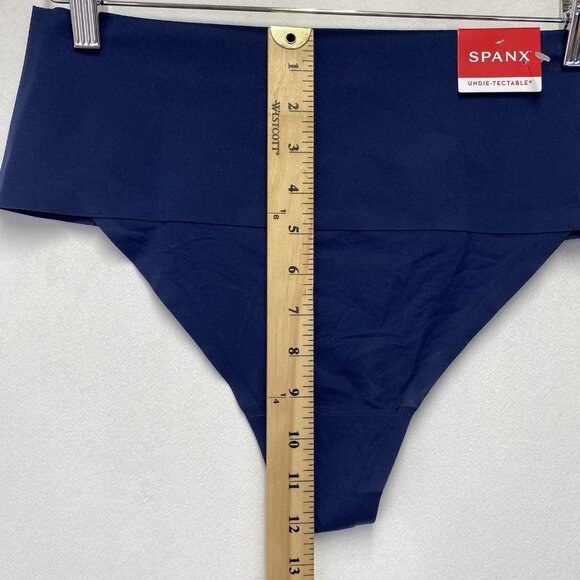 SPANX Smooth Undie-Tectable Thong Women Size 2X Navy Waistband Elastic-Free New - Picture 9 of 14